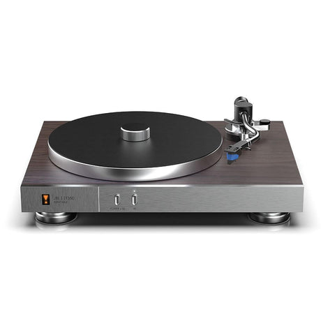 JBL TT350 Giradischi a trazione diretta in stile retrò, con braccio in alluminio ad S e testina Audio Technica VM95E - TechSoundSystem.com