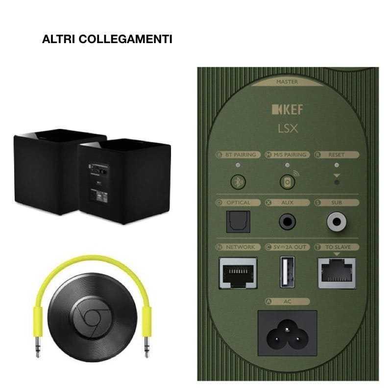 KEF LSX wireless BLUE sistema altoparlanti attivi hifi multiroom bluetooth e wifi - TechSoundSystem.com