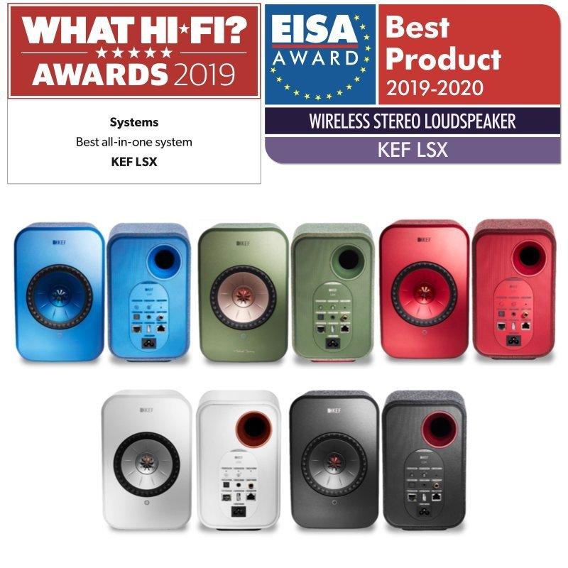 KEF LSX wireless BLUE sistema altoparlanti attivi hifi multiroom bluetooth e wifi - TechSoundSystem.com