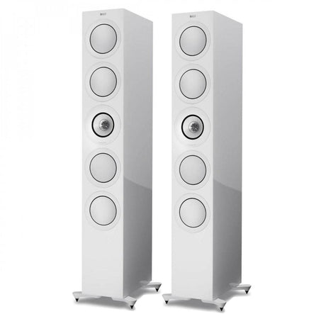 KEF R11 WHITE coppia diffusori da pavimento 3 Vie Uni-Q Tweeter 25mm + Mid 125mm. Woofer 4 X 165mm - TechSoundSystem.com