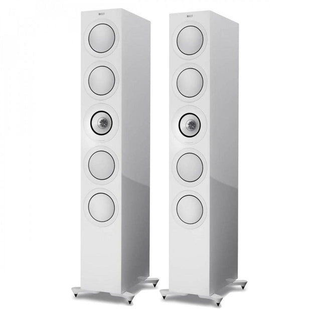 KEF R11 WHITE coppia diffusori da pavimento 3 Vie Uni-Q Tweeter 25mm + Mid 125mm. Woofer 4 X 165mm - TechSoundSystem.com