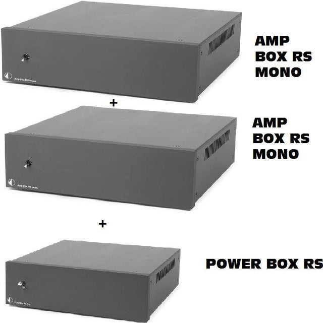 Pro-ject KIT AUDIOPHILE: 2x AMP BOX RS MONO finali con stadio PRE valvolare + POWER BOX RS stadio alimentazione dedicato - TechSoundSystem.com