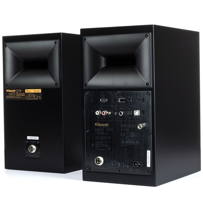 Klipsch The Fives Matte Black Diffusori 4.5" attivi 160W Bluetooth 5.0 A2DP, ingresso PHONO
