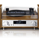 Lenco MC-160WD Sistema all-in-one Giradischi con trazione a cinghia, Radio DAB+,FM Bluetooth 5.0 - TechSoundSystem.com