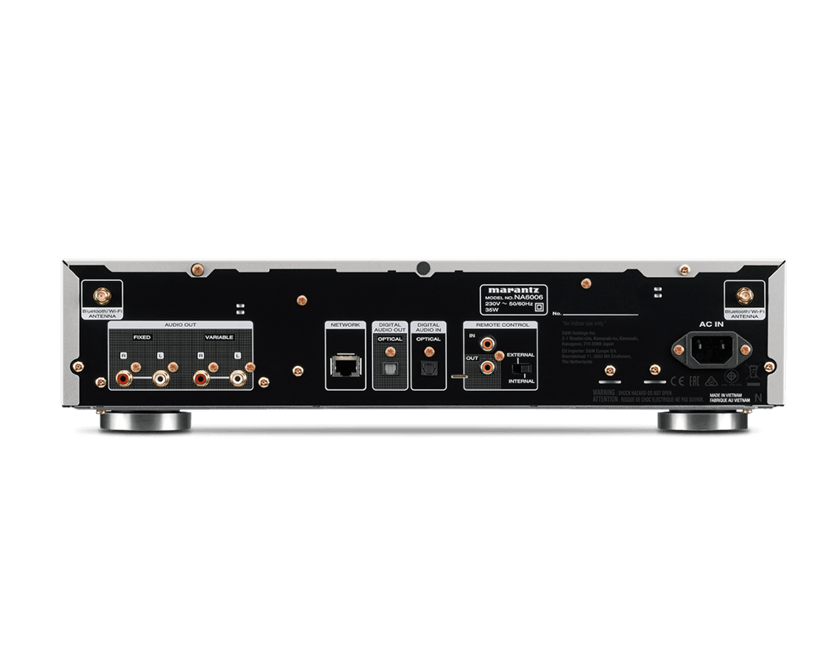 Marantz NA6006 lettore di rete streaming Ethernet, Silver-oro, Wi-Fi dual band MIMO, Bluetooth e Airplay - TechSoundSystem.com