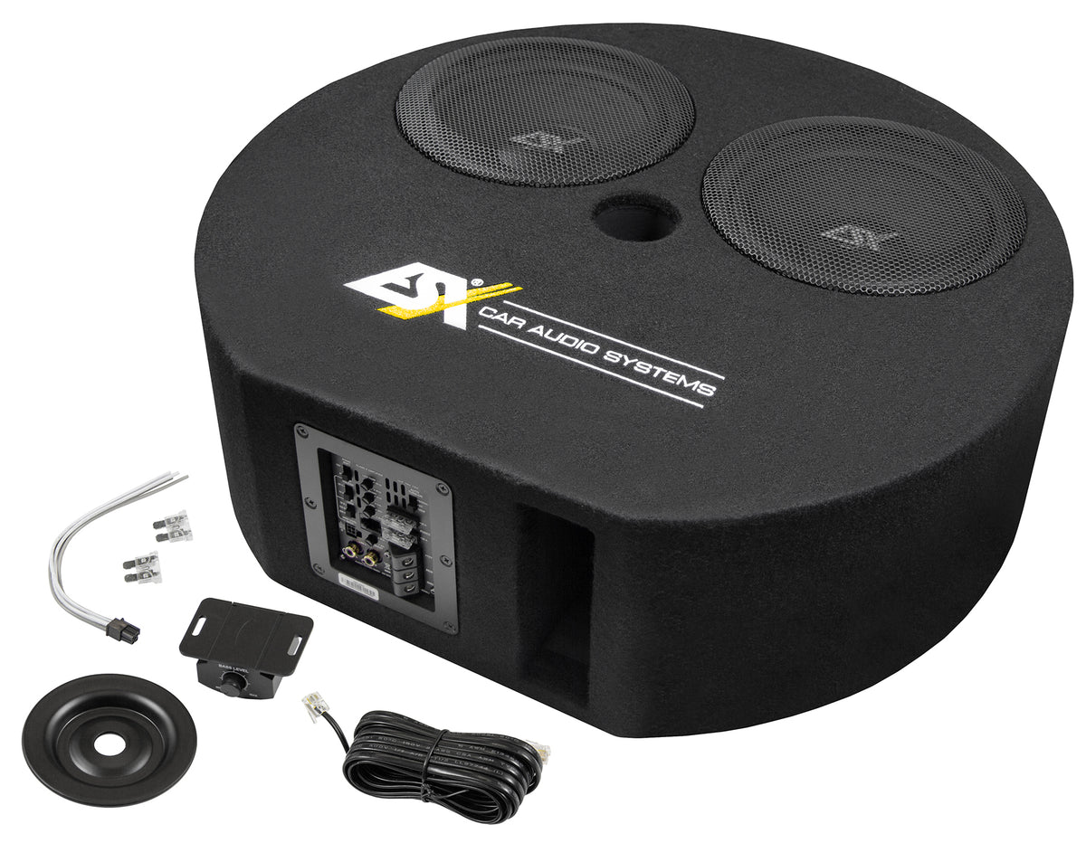 ESX DBX800A subwoofer attivo per vano ruota di scorta 2 x 200 mm 800W