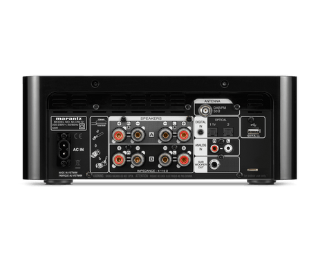 Marantz MELODY M-CR612 BLACK Sintoamplificatore di rete compatto, HEOS integrata, CD, DAB, FM/AM Bluetooth, Display 3-linee OLED - TechSoundSystem.com
