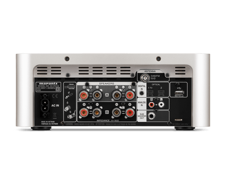 Marantz MELODY M-CR612 Silver Gold sintoamplificatore stereo di rete riproduzione di dischi CD, radio DAB +, HEOS - TechSoundSystem.com