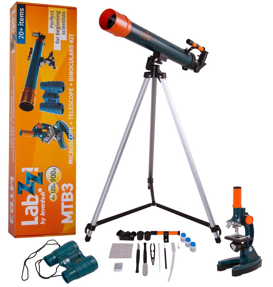 Kit telescopio, microscopio e binocolo Levenhuk LabZZ MTB3 - TechSoundSystem.com