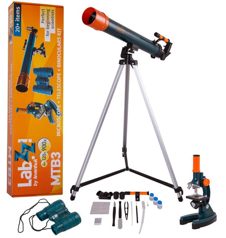 Kit telescopio, microscopio e binocolo Levenhuk LabZZ MTB3 - TechSoundSystem.com