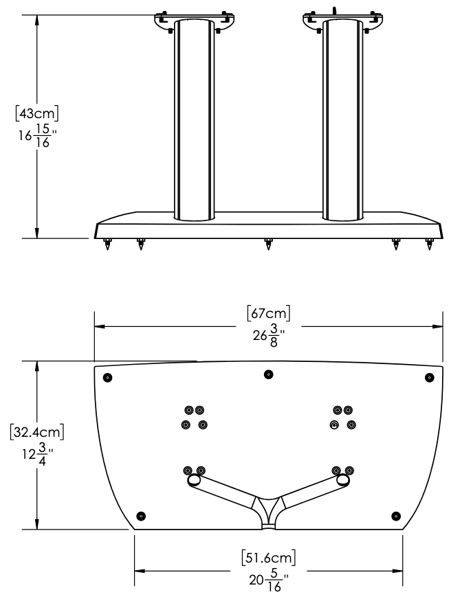 Paradigm J-18C stand in alluminio per diffusori canale centrale