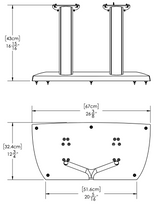 Paradigm J-18C stand in alluminio per diffusori canale centrale
