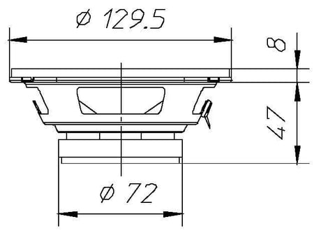 Ciare CZ131 diffusore coassiale con potenza di 100 W e 50 W RMS a 4 Ohm 130 mm - TechSoundSystem.com