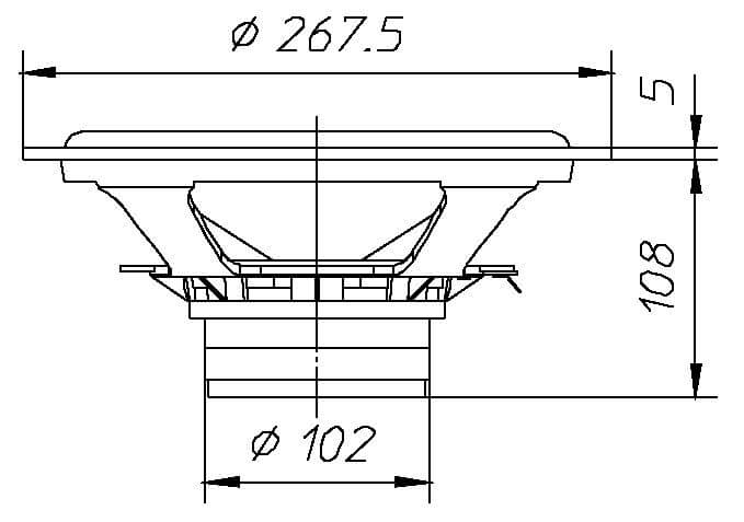 Ciare HW251N woofer con potenza di 240 W - 120 W RMS a 8 Ohm e diametro di 10" - TechSoundSystem.com