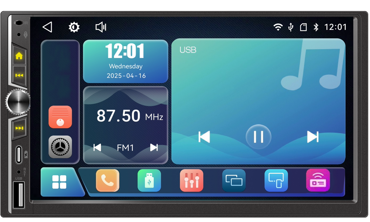 BULLDRAFT BD DAB 07 Autoradio 2 DIN 7" multimediale LINUX con DAB