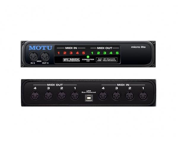 MOTU MICRO LITE MIDI INTERFACCIA MIDI USB 5 IN 5 OUT MICROLITE - TechSoundSystem.com