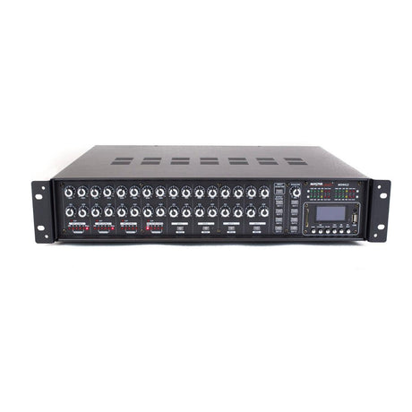Master Audio MX4412 Amplificatore mixer multizona 8ohm e 100V PA a matrice con lettore MP3 e BLUETOOTH - TechSoundSystem.com