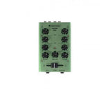 OMNITRONIC GNOME 202 GREEN MINI MIXER DJ 2 CANALI STEREO MICROFONO CUFFIA - TechSoundSystem.com