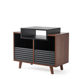 Norstone OSLO 800 BLACK/WALNUT Mobile per elettroniche portavinili