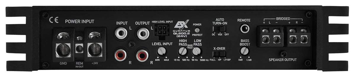 ESX QL600.2 (24V) amplificatore digitale Classe D a 2 canali 24V