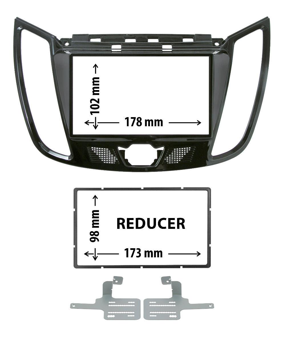 Phonocar 03617 Mascherina 1/2 Din per Ford C-Max 11- Kuga 13- colore nero lucido - TechSoundSystem.com
