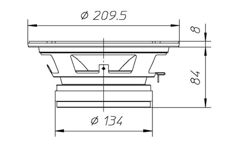 Ciare PM200N extended range 200mm, impedenza 8 Ohm e potenza 250 W - TechSoundSystem.com