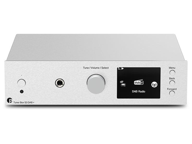 Pro-Ject TUNER BOX S3 DAB+ SILVER Sintonizzatore DAB/DAB+ e stereo FM. Radio internet. WiFi 802.11 b/g/n - TechSoundSystem.com