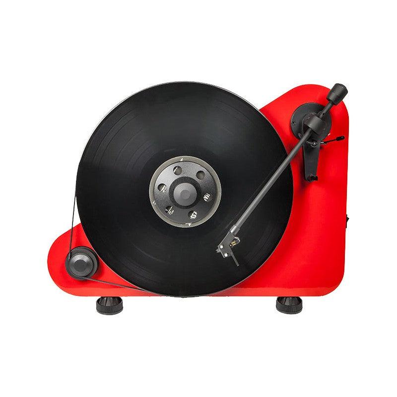 Pro-Ject VTE R BLUETOOTH Giradischi verticale ROSSO con braccio e testina Ortofon OM5E - TechSoundSystem.com