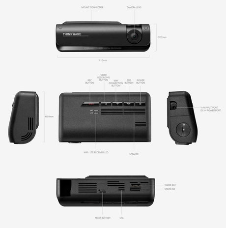 THINKWARE T700 BUNDLE + SIM Dashcam T700 + Dashcam posteriore con connettività 4G LTE Intregrata (controllo da remoto) - TechSoundSystem.com