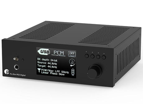 Pro-ject PRE BOX RS2 DIGITAL Nero Preamplificatore/Convertitore high-end. Circuitazione Dual Mono bilanciata. Componentistica selezionata. - TechSoundSystem.com