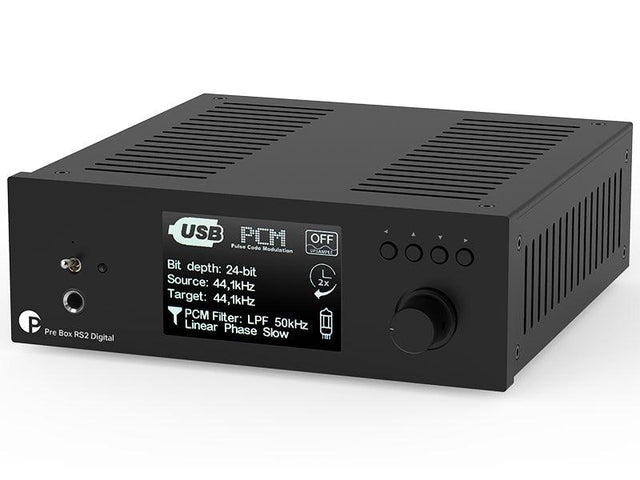 Pro-ject PRE BOX RS2 DIGITAL Nero Preamplificatore/Convertitore high-end. Circuitazione Dual Mono bilanciata. Componentistica selezionata. - TechSoundSystem.com
