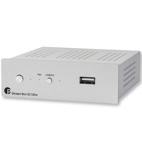 Pro-ject STREAM BOX S2 ULTRA SILVER Streamer musicale di rete ad alta risoluzione PCM 32bit/352.8KHz e DSD256 - TechSoundSystem.com