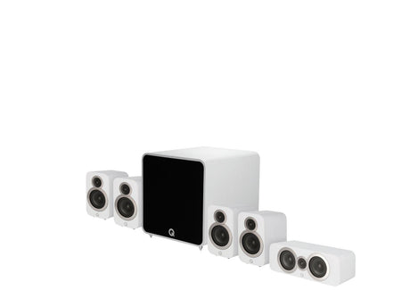 Q Acoustics Q 3010i PLUS CINEMA PACK sistema home cinema composto di 2 cp Q3010i + Q3090i Centre + QB 12 subwoofer - TechSoundSystem.com