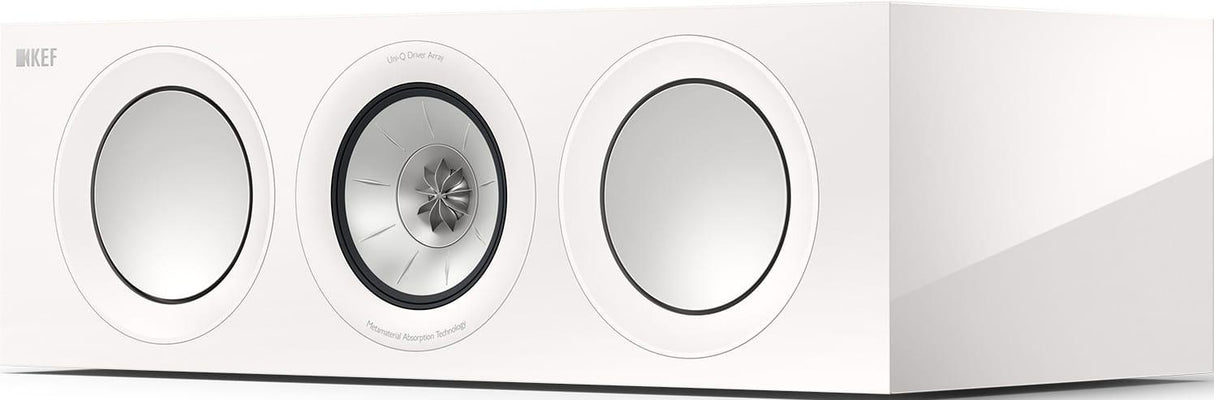 KEF R2C META WHITE Canale centrale Home CInema 3 vie bass reflex, UNI-Q tweeter - TechSoundSystem.com