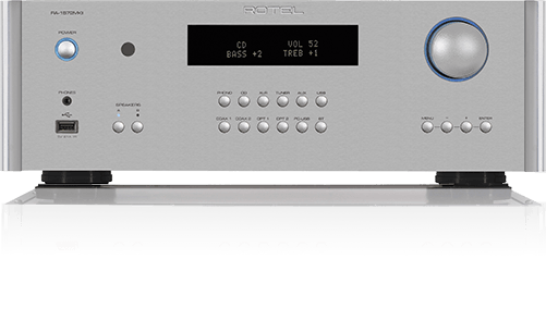 Rotel RA-1572MKII SILVER amplificatore integrato hifi 120W, DAC 32 bit/384 kHz, MQA, Roon tested - TechSoundSystem.com