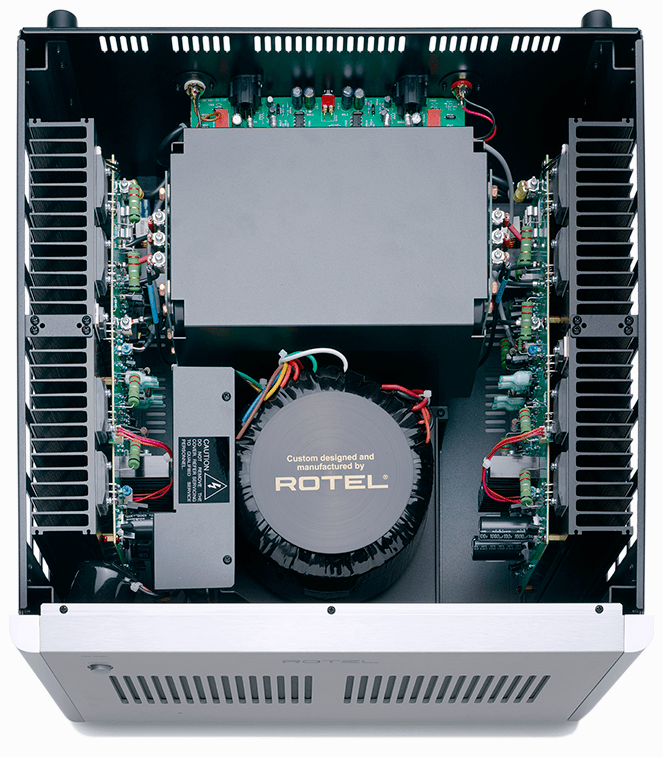 Rotel RB-1590 Finale di potenza stereo da 350+350 W RMS, classe A/B Doppi trasformatori toroidali. Circuitazione dual mono. Componenti selezionati. - TechSoundSystem.com