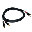 Master Audio RCA620/2 Cavo audio alta qualità, terminato con 2 + 2 RCA maschi 2MT - TechSoundSystem.com