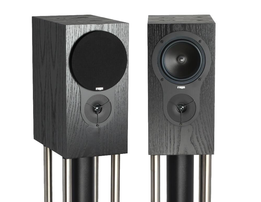 Rega RX1 diffusori da stand o muro Nero COPPIA bookshelf a 2 vie, bass reflex posteriore - TechSoundSystem.com