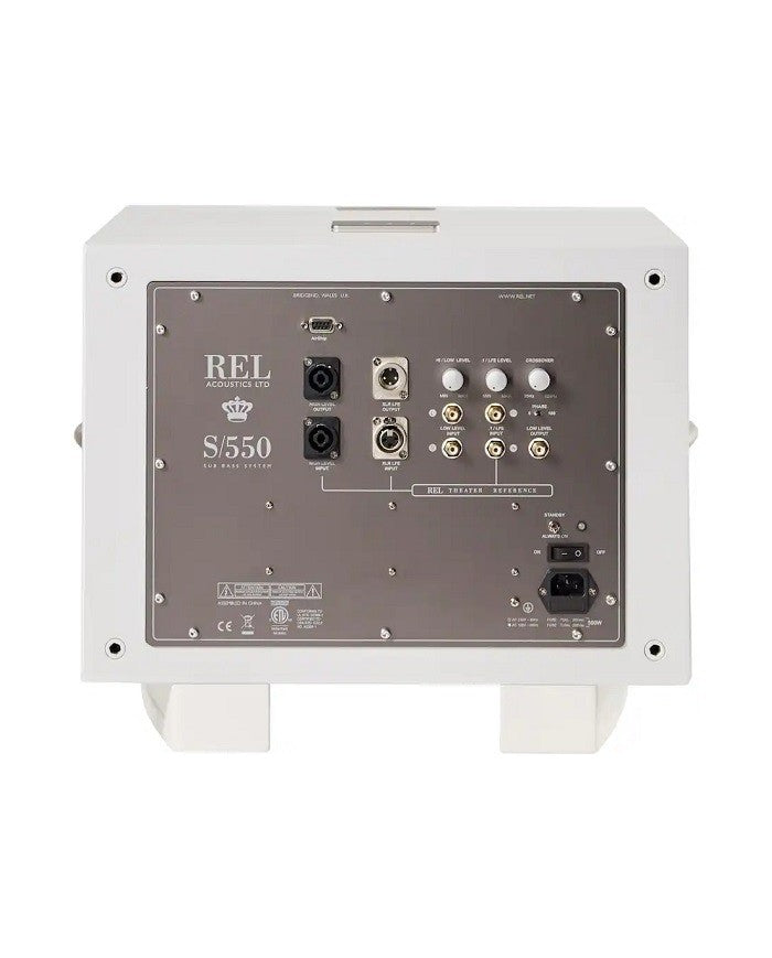 REL Acoustics S/550 Subwoofer amplificato in sospensione pneumatica in classe D predisposto wireless