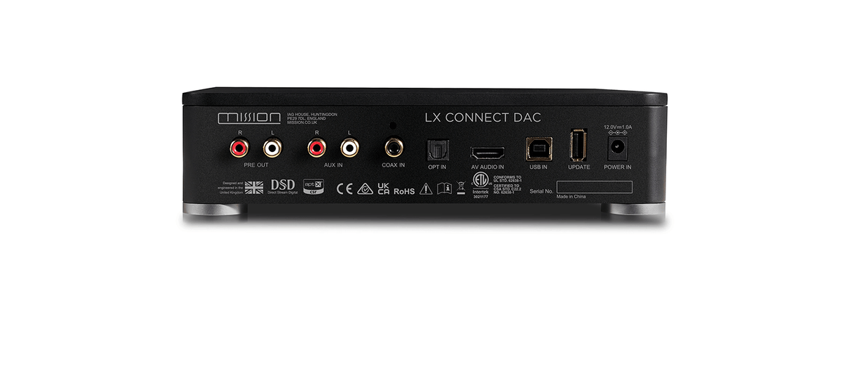 Mission LX CONNECT DAC convertitore digitale analogico con DAC ESS Sabre 9018