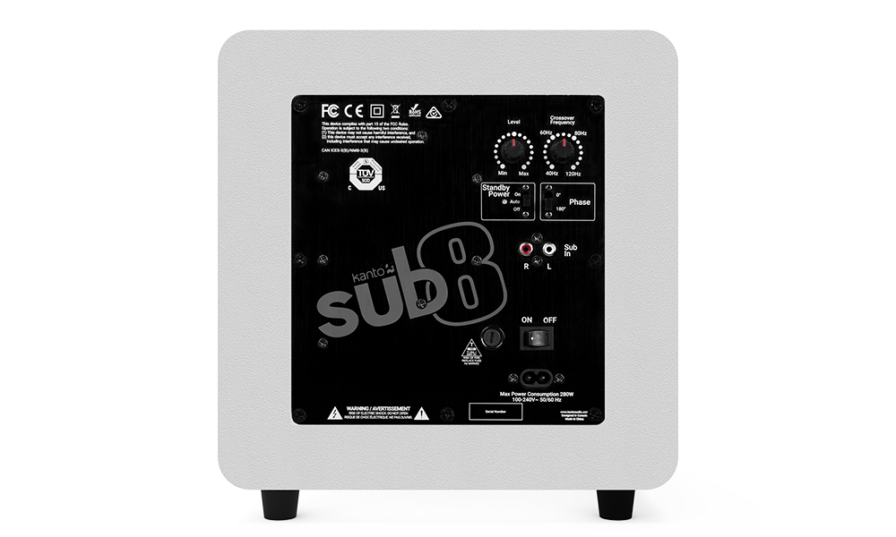 Kanto SUB8V subwoofer attivo 200mm 300W