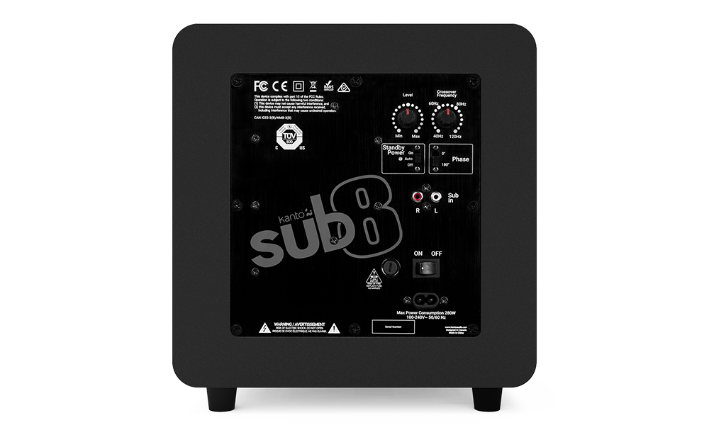 Kanto SUB8V subwoofer attivo 200mm 300W
