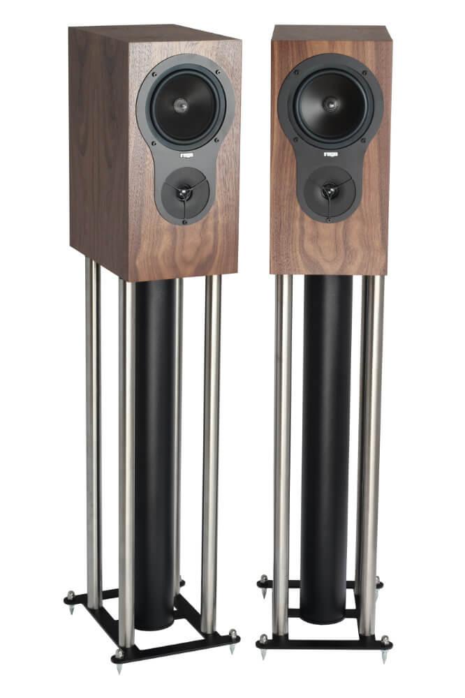 Rega RX1 diffusori da stand o muro Noce COPPIA bookshelf a 2 vie, bass reflex posteriore - TechSoundSystem.com
