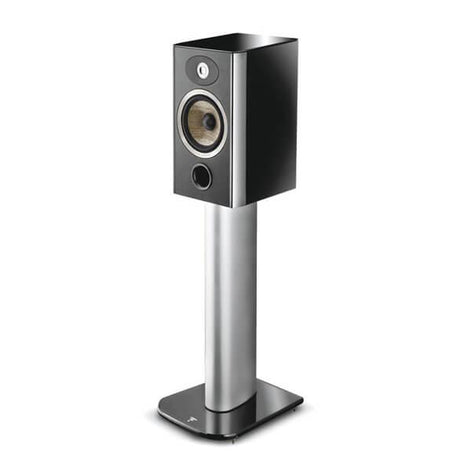FOCAL ARIA STAND per N1 coppia stand per diffusori ARIA N1, silver con base nera (COPPIA) - TechSoundSystem.com