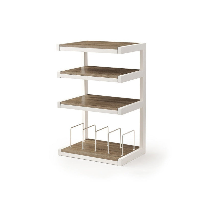 Norstone ESSE VINYL mobile Hi-FI con spazio porta LP in metallo e vetro temperato