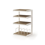 Norstone ESSE VINYL mobile Hi-FI con spazio porta LP in metallo e vetro temperato