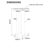 Norstone Stylum MAX BLACK Stand set da 2 stand in un imballo - TechSoundSystem.com