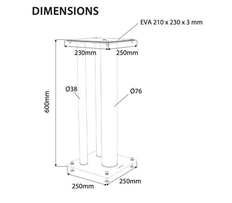 Norstone Stylum MAX BLACK Stand set da 2 stand in un imballo - TechSoundSystem.com