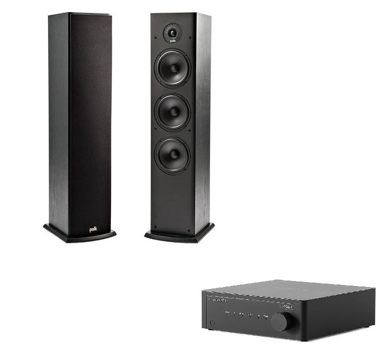 BUNDLE: Polk Audio T50 + Tangent Ampster BT III - Amplificatore + diffusori da pavimento Hifi !