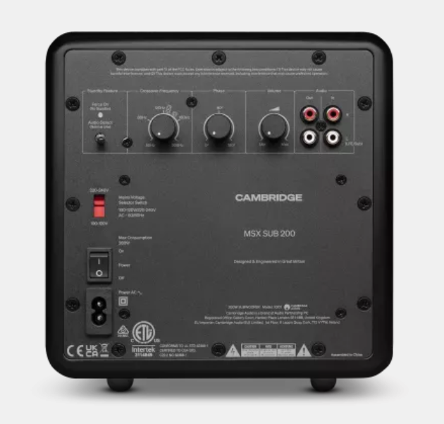 Cambridge MSX Sub 200 subwoofer attivo da 6.5 pollici 200W